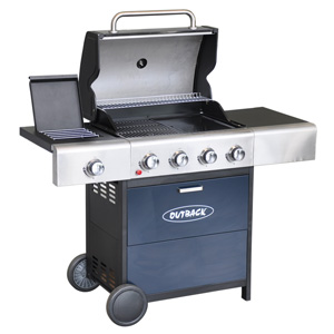 Outback Meteor Blue 4 Burner Gas Barbecue